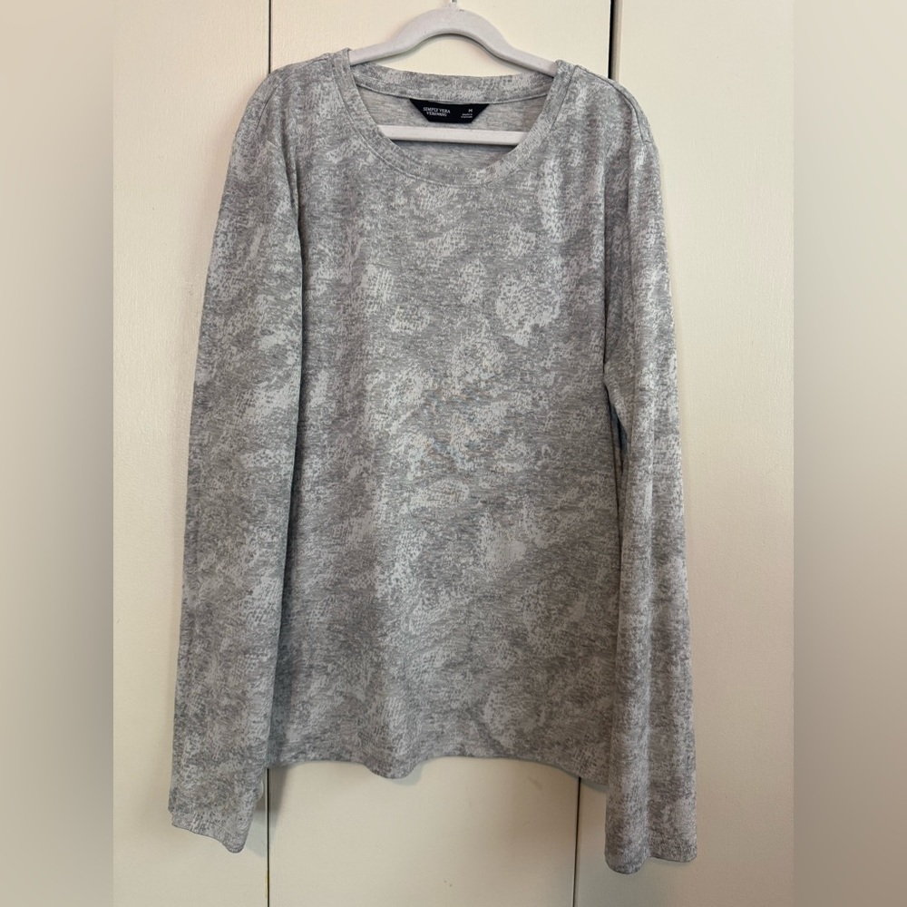 SIMPLY VERA VERA WANG Gray Long Sleeve Top M